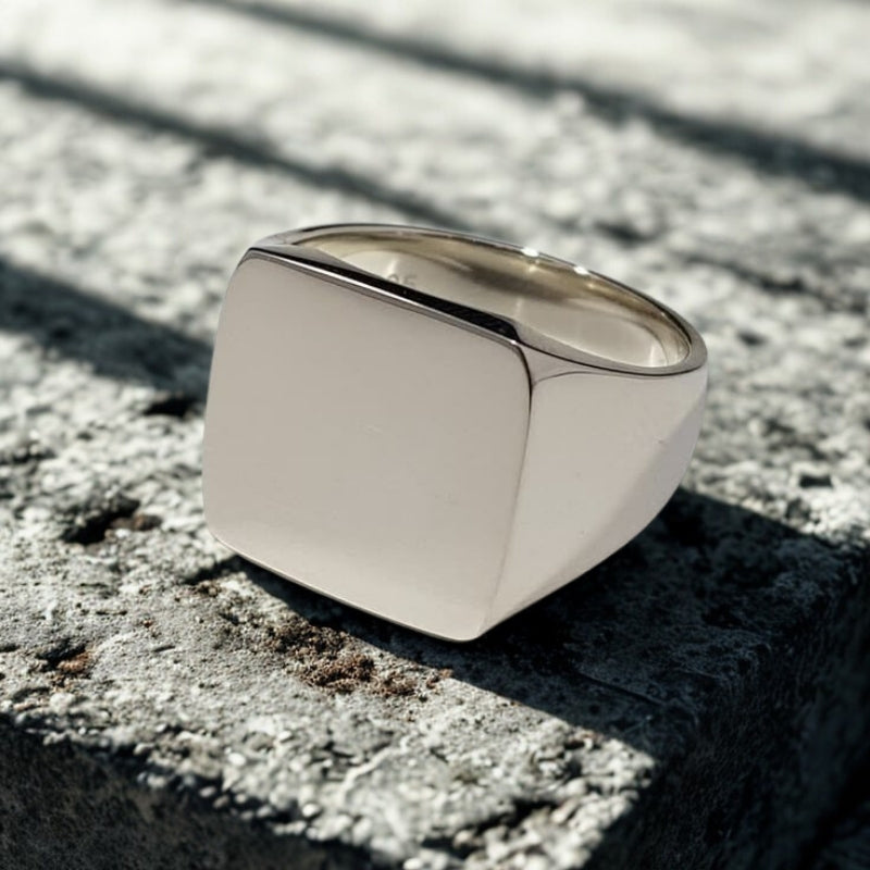 Slate Name Rings Cubic Slate-Signet Ring – silveraura.com